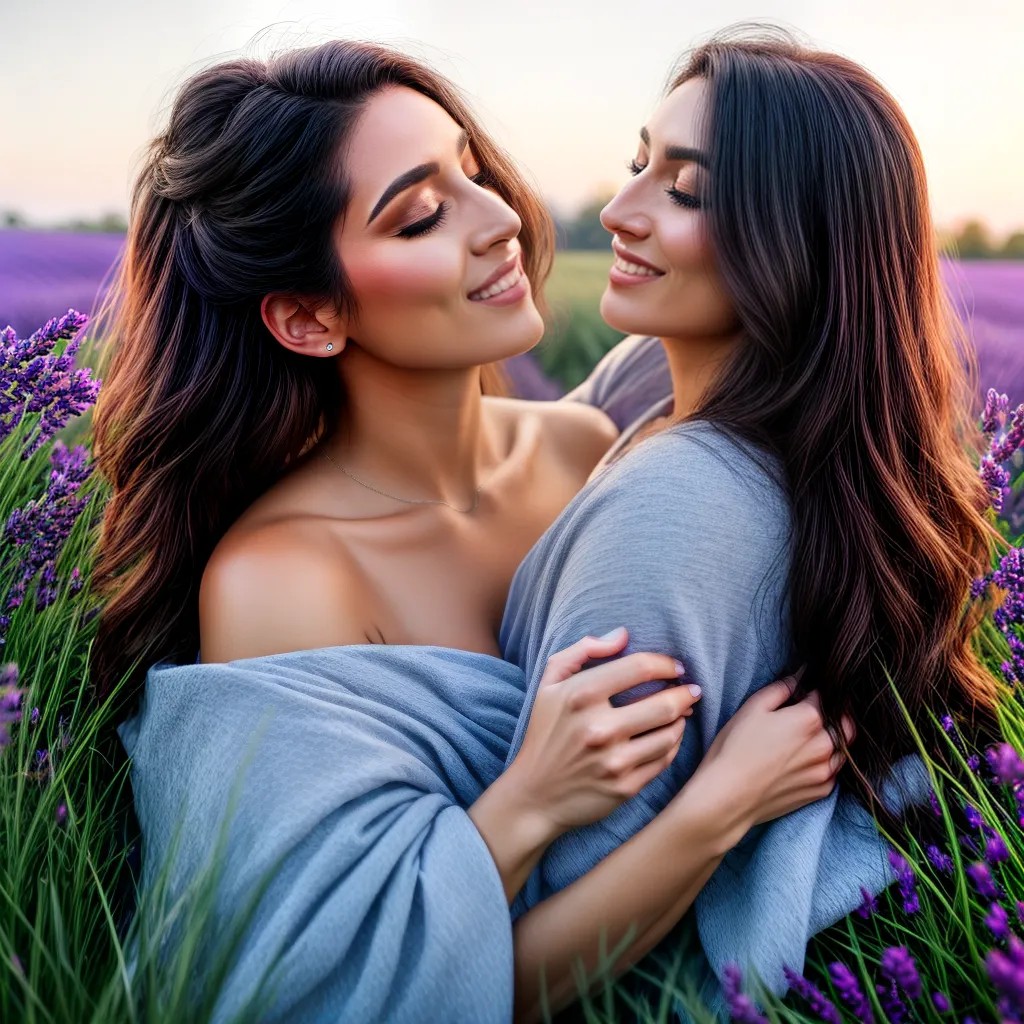 Fotos casal lavanda amor paz