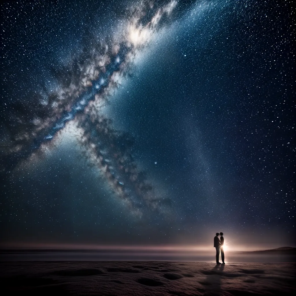 Sob a luz da lua: compreendendo as núpcias em sonhos 4 Fotos casal lua cheia romance estrelas