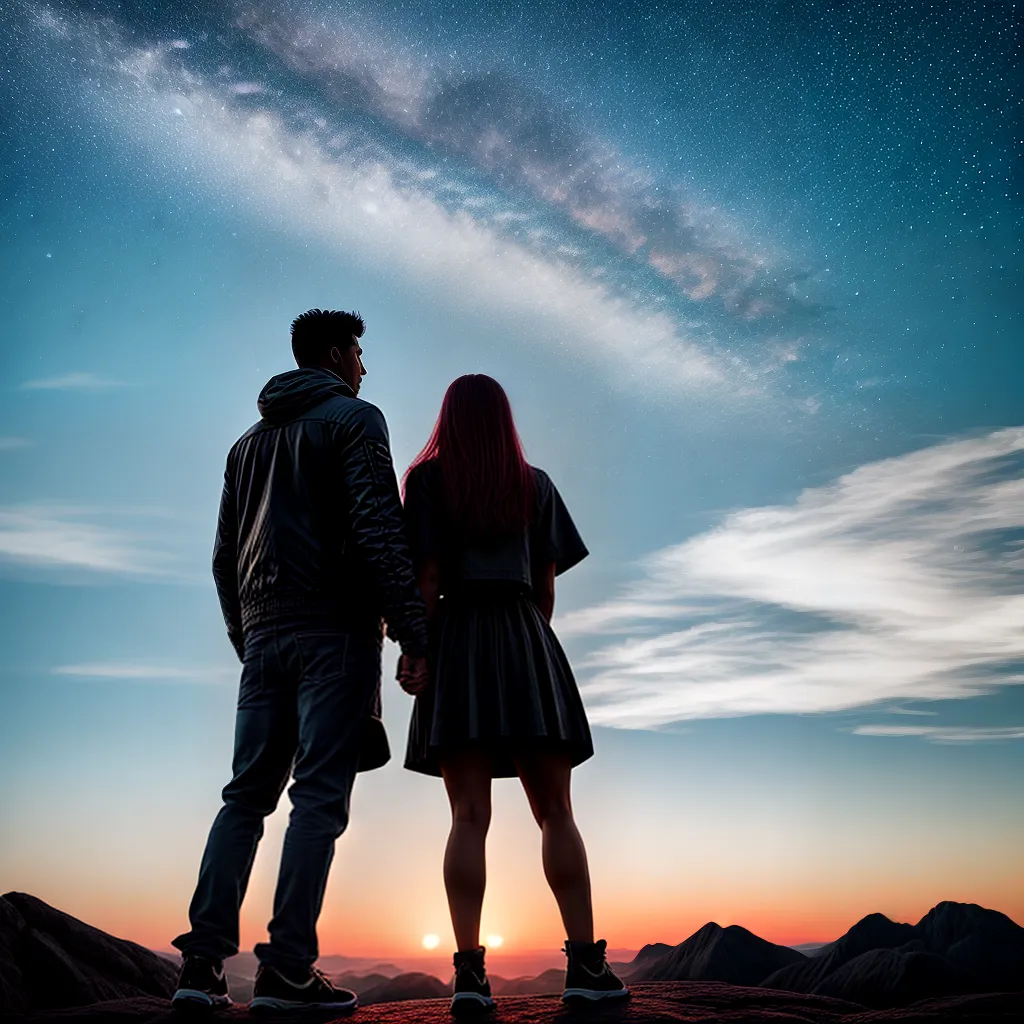 Fotos casal nuvem lua estrelas amor