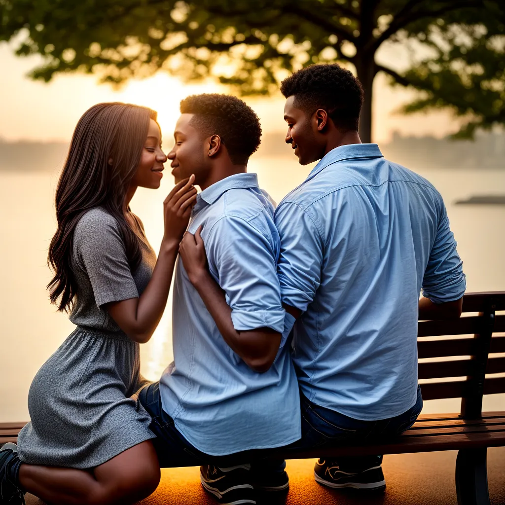 Fotos casal park sunset amor