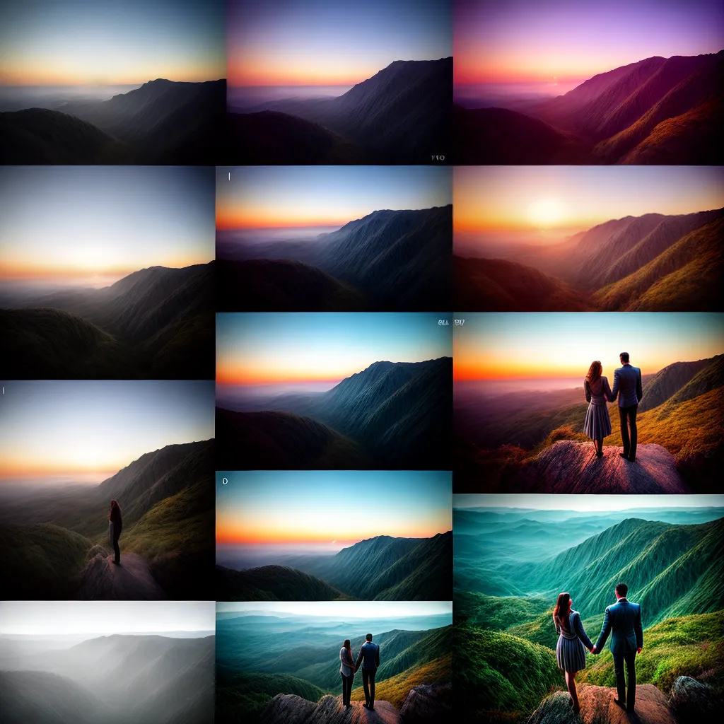 Fotos casal por do sol montanhas