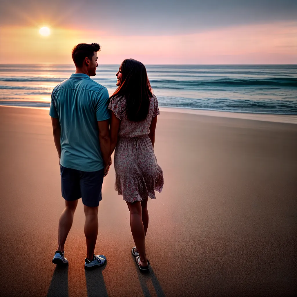 Descubra o que significa sonhar com encontro romântico 2 Fotos casal praia por do sol amor 12