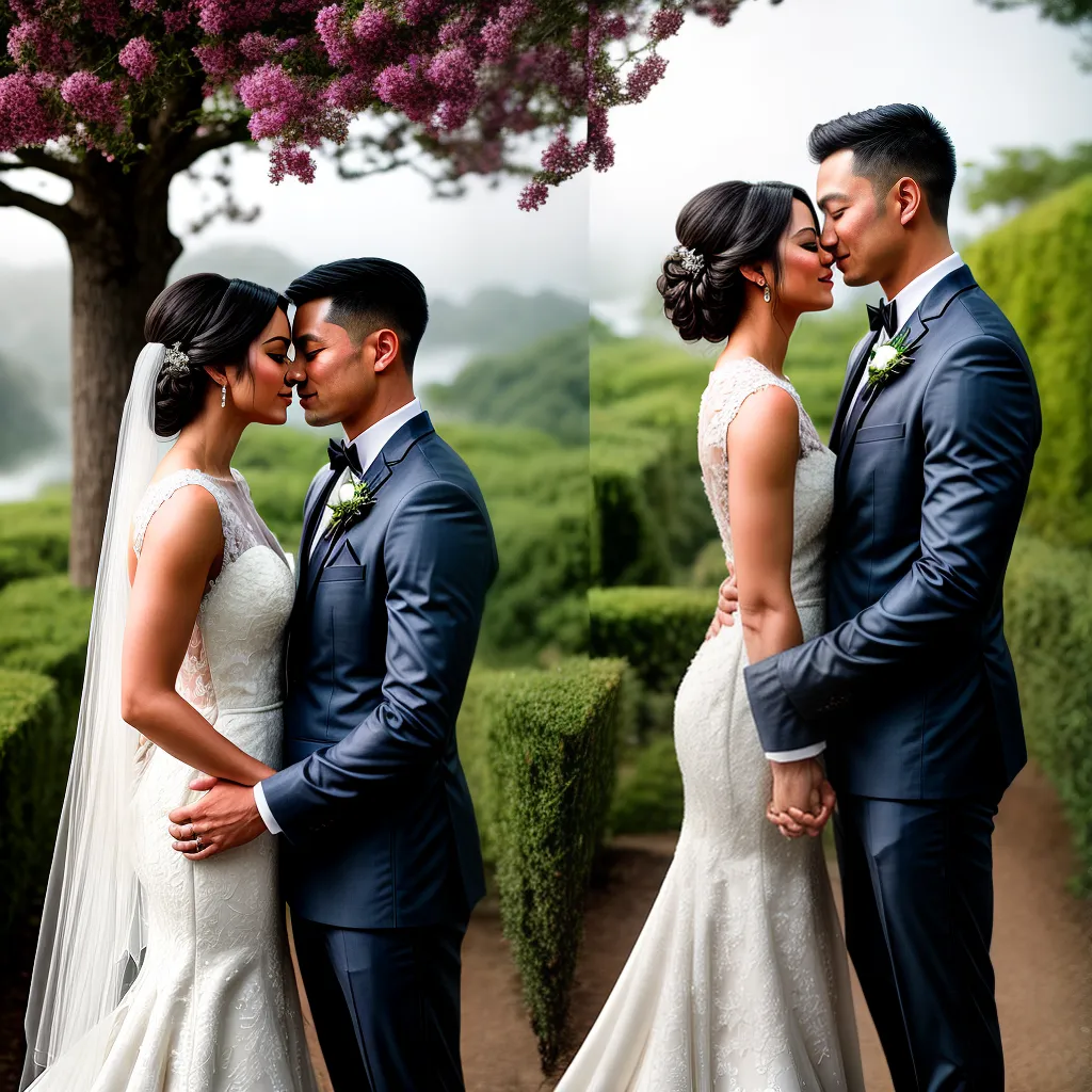 Fotos casamento ar livre noivos amor flor