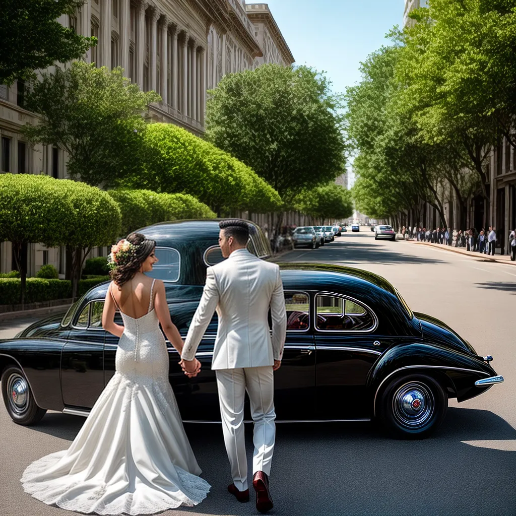Fotos casamento carro vintage flor