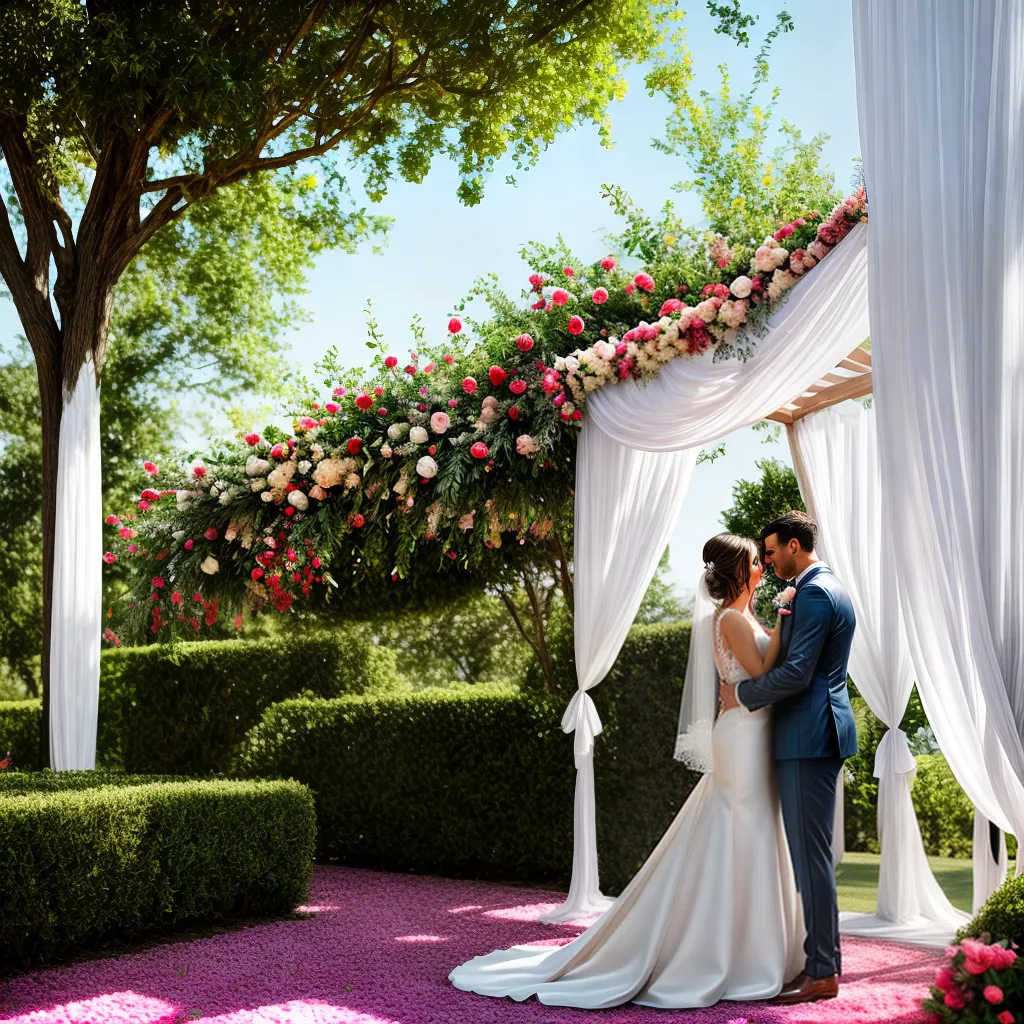 Fotos casamento flores amor noivos sol
