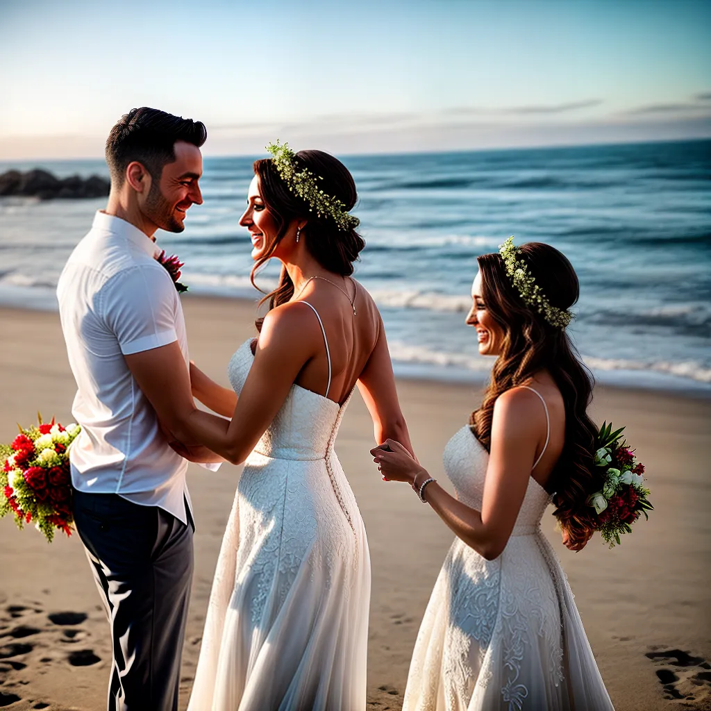 Fotos casamento praia por do sol noiva noivo