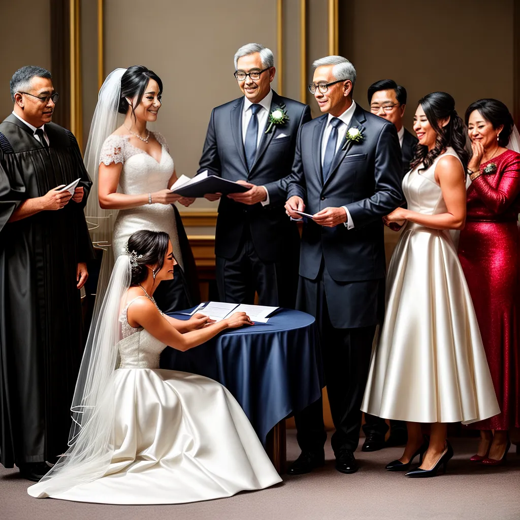 Significado de Sonhar com Casamento Civil e União Estável 4 Fotos casamento registro justica noivos