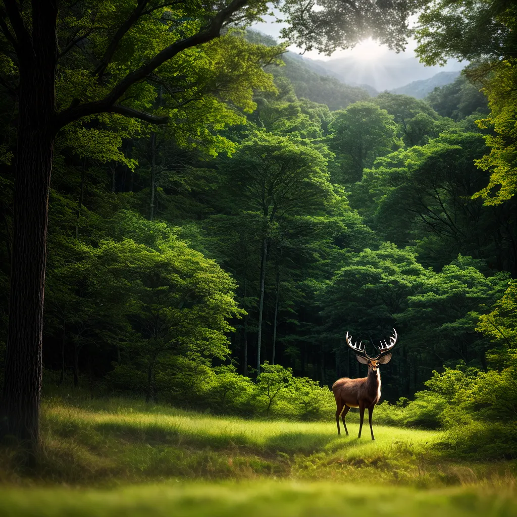 Fotos casca anta cervo floresta serenidade