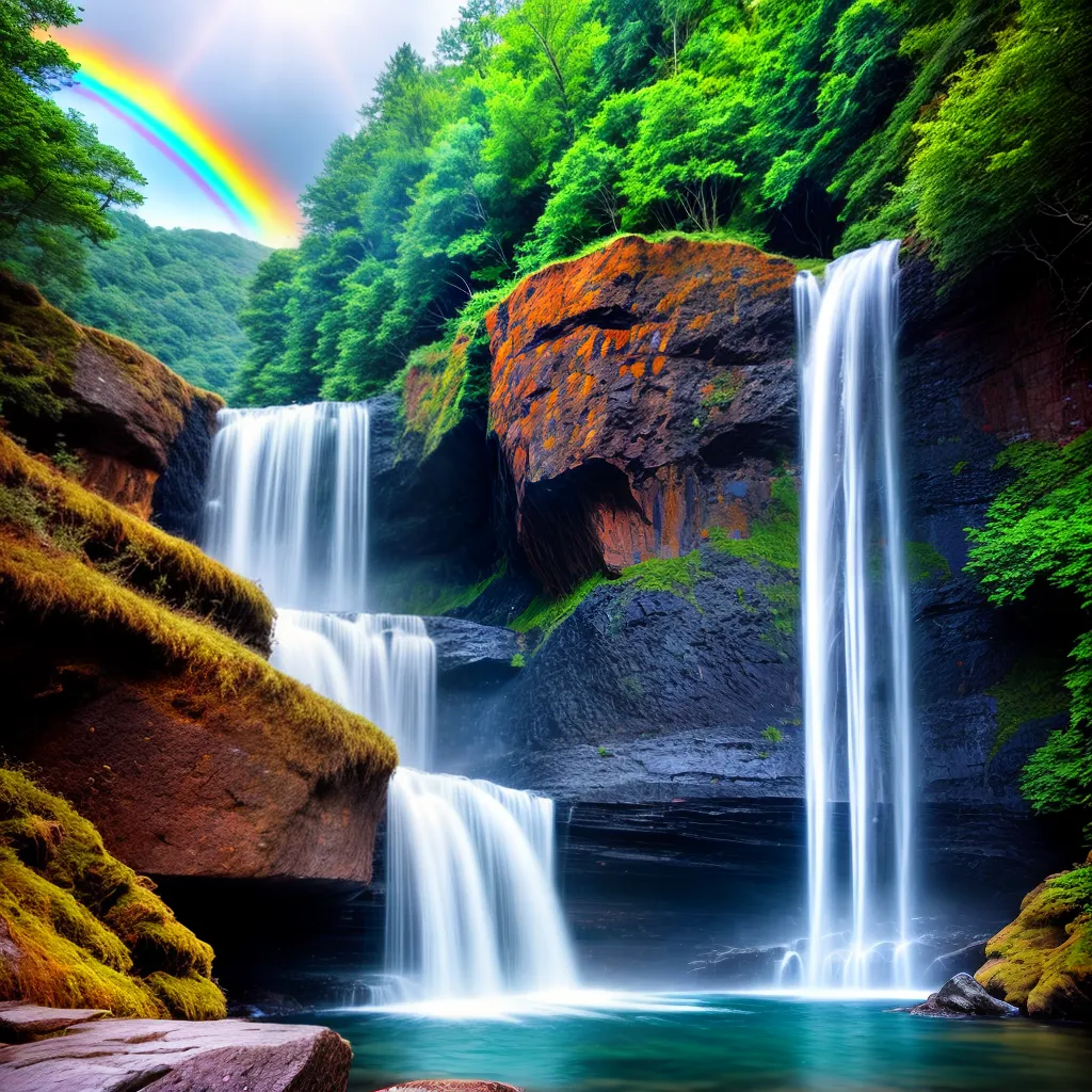 Fotos cascata arco iris renovacao transformacao