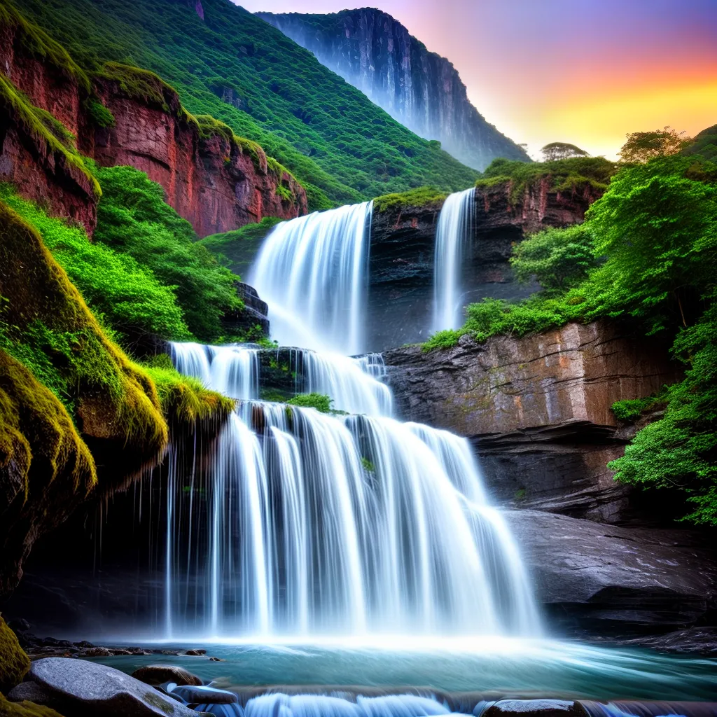 Fotos cascata arco iris sonho