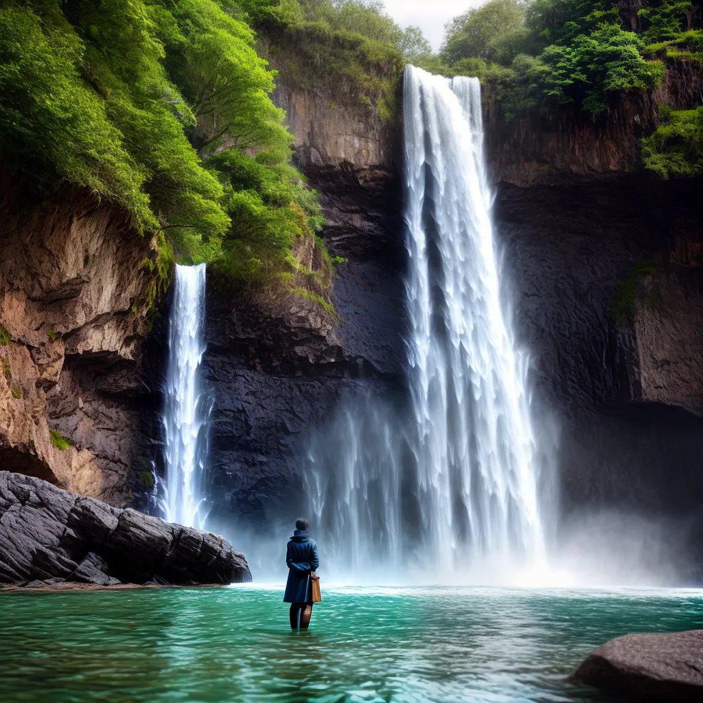 A magia das cachoeiras nos sonhos: interpretações e significados 4 Fotos cascata majestosa sonhador magia