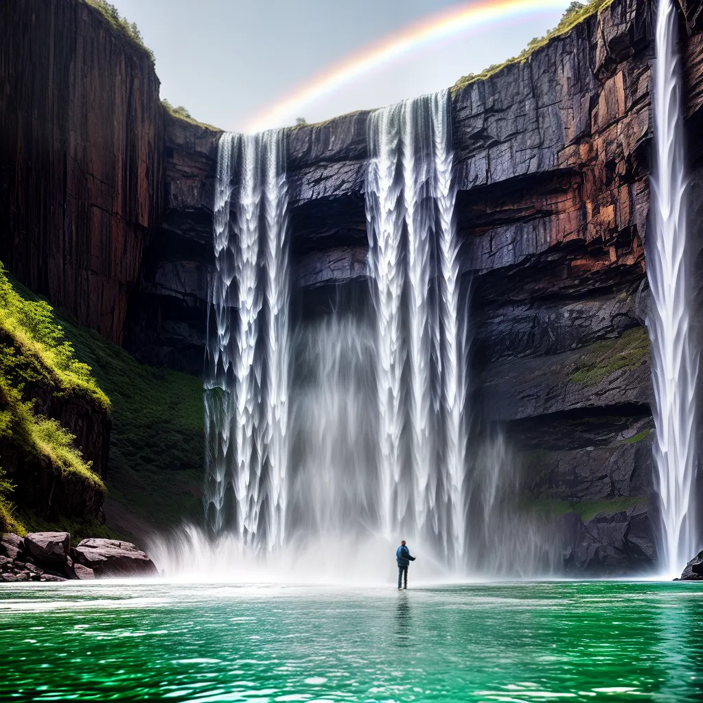 Fotos cascata pessoa arcoiris esperanca