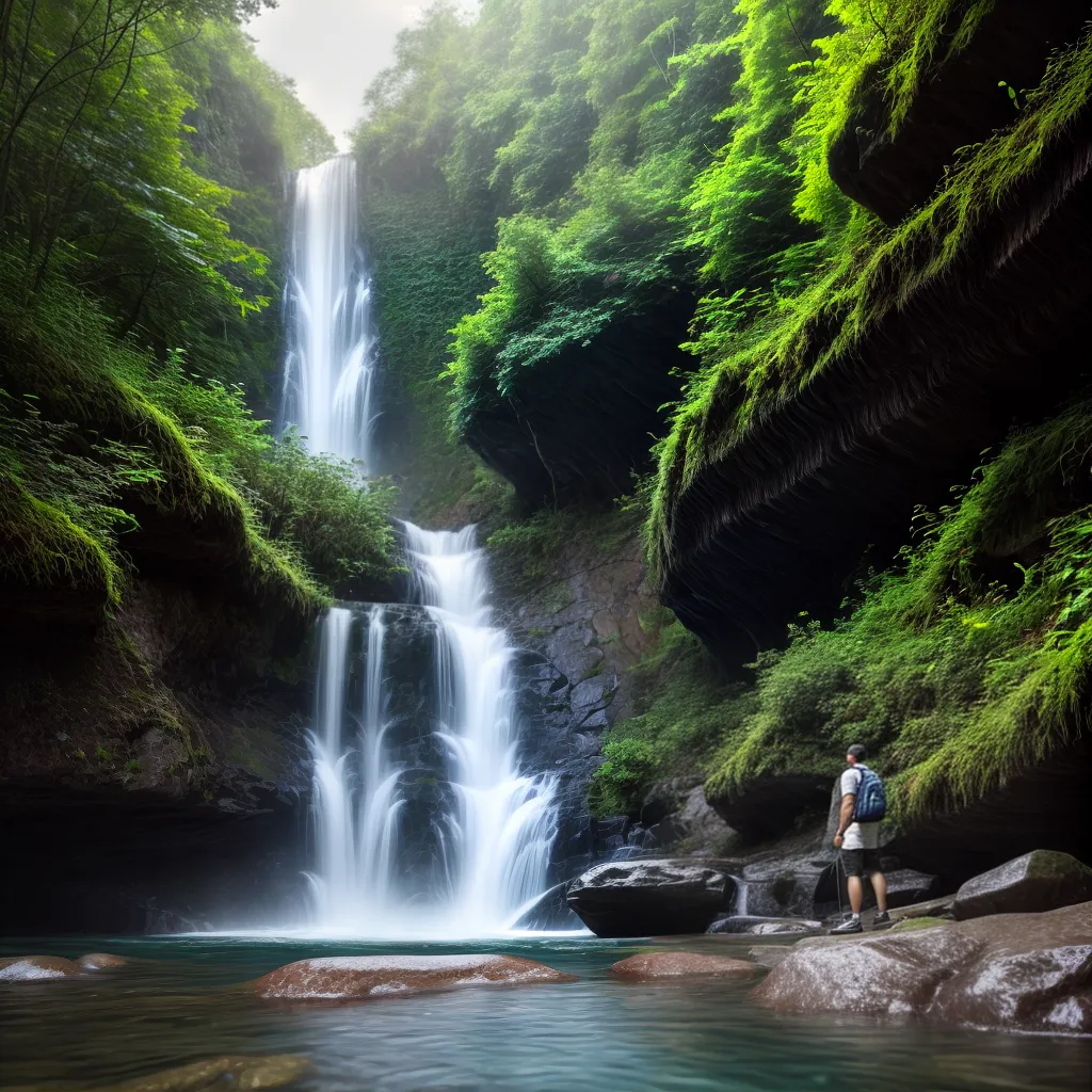 Desbravando o significado dos sonhos envolvendo trilhas e cachoeiras 4 Fotos cascata verde trilha explorar vida