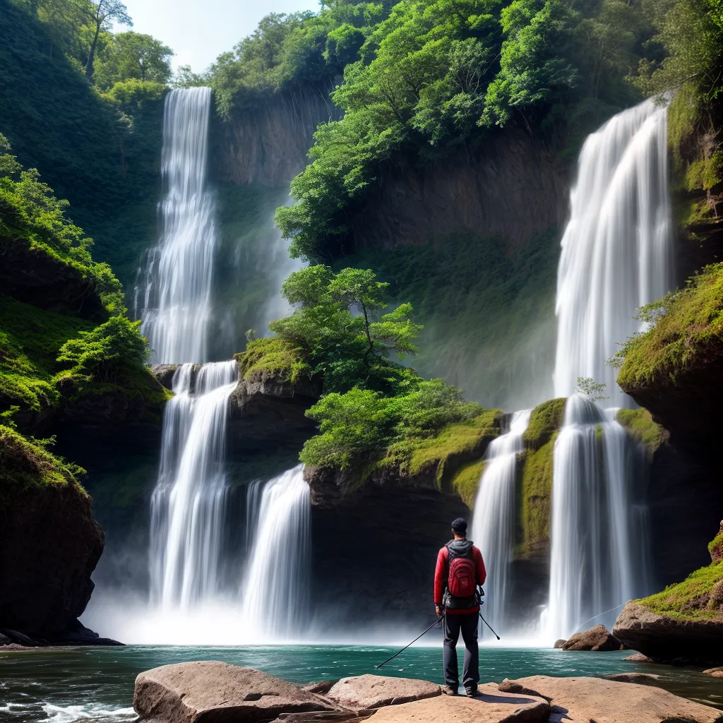 Fotos cascata verdejante trilha jornada transformacao