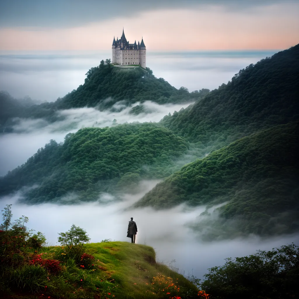 Desvendando o Reino dos Fantasmas em Sonhos 4 Fotos castelo nevoeiro misterio sonho