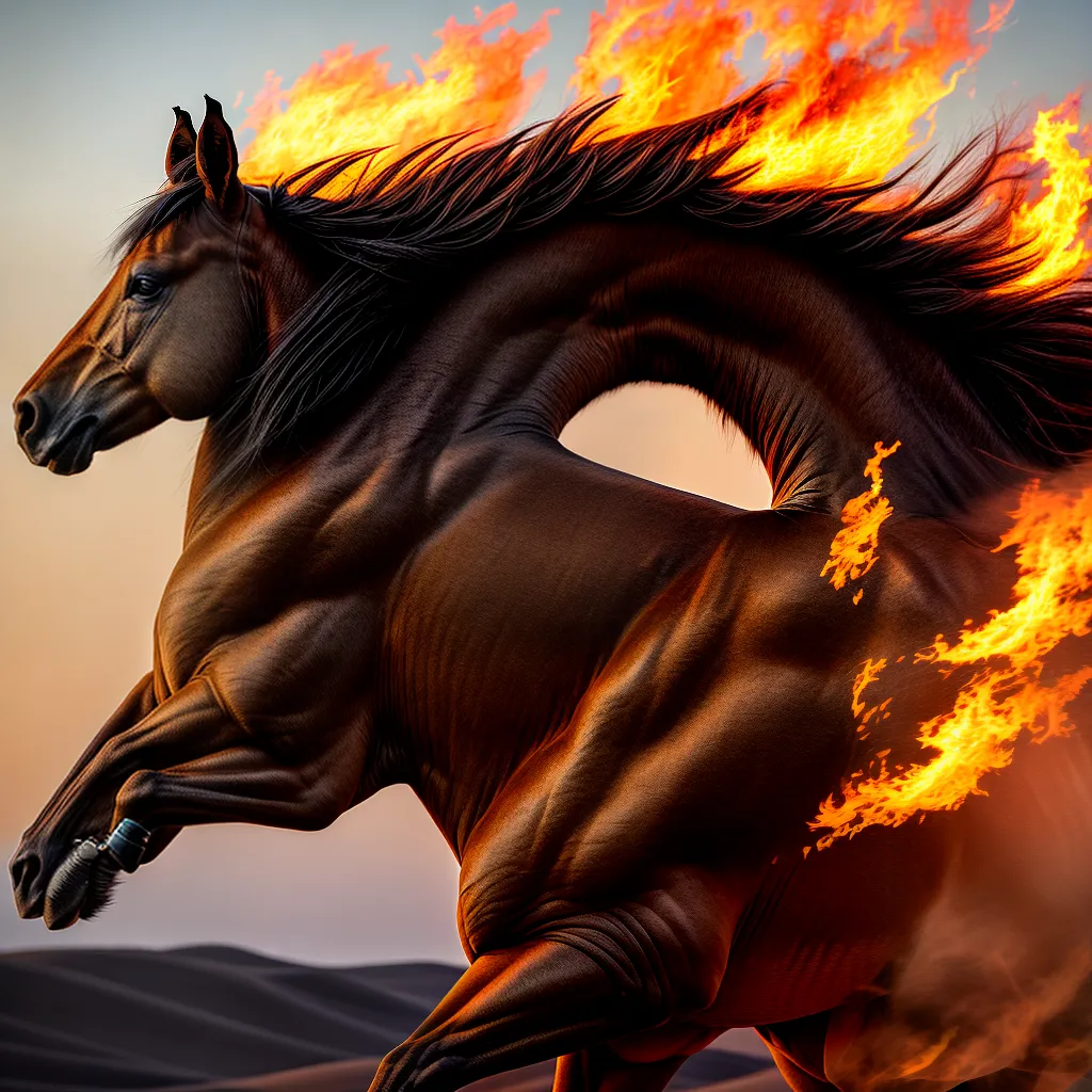 Descubra o Significado de Sonhar com Fogo Árabe 6 Fotos cavalo arabe fogo deserto