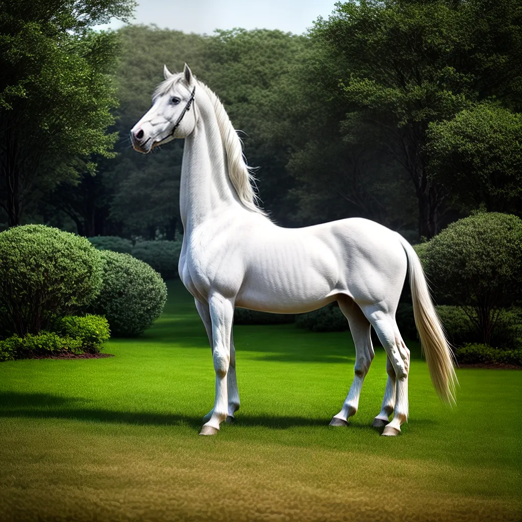 Fotos cavalo branco campo natureza