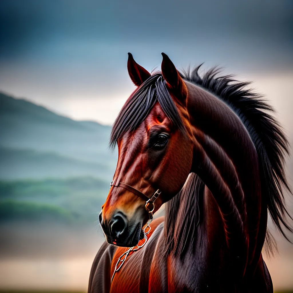 Fotos cavalo chuva majestoso mensagem