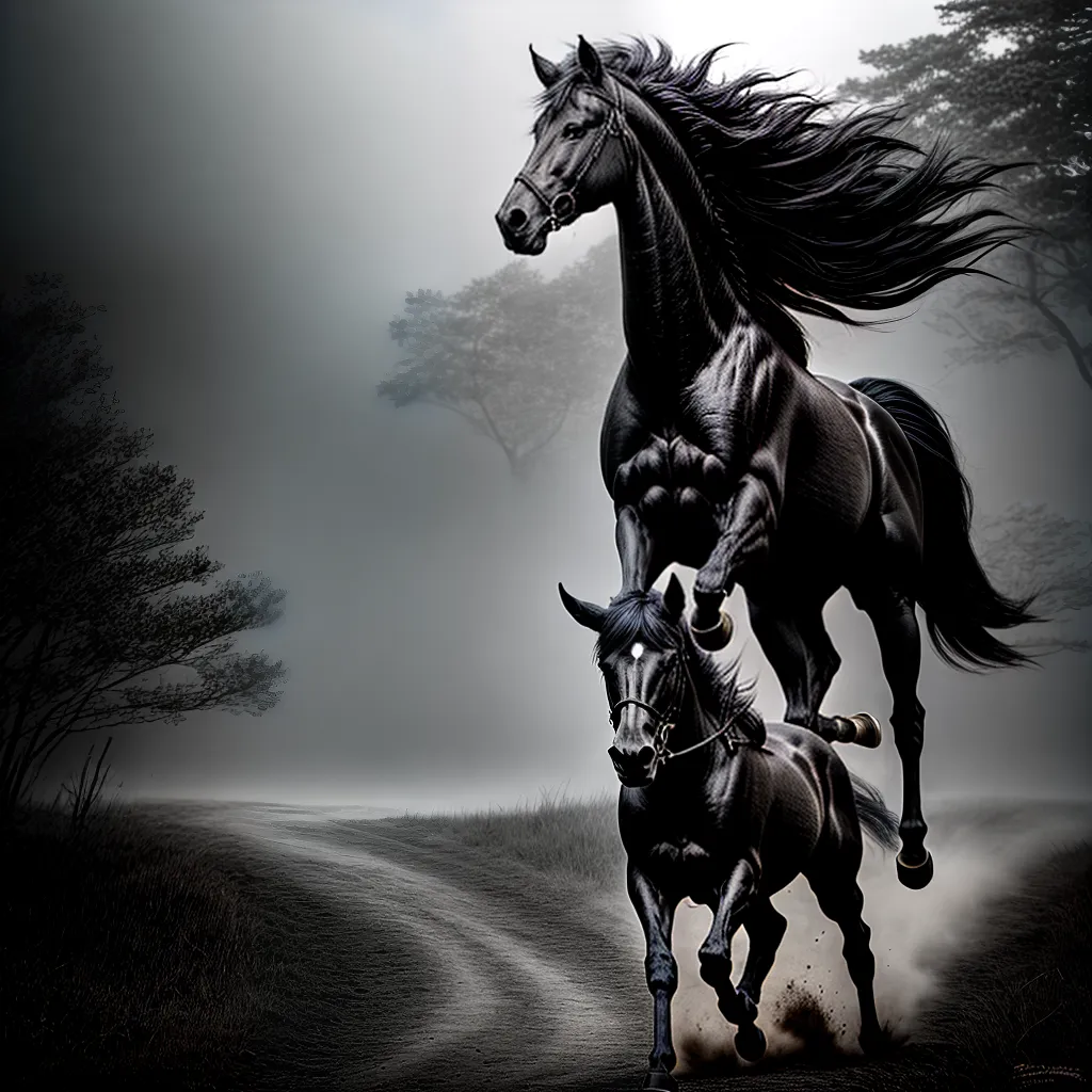 Desvendando o Mistério: Sonhar com Cavalo Preto 9 Fotos cavalo negro misterio floresta