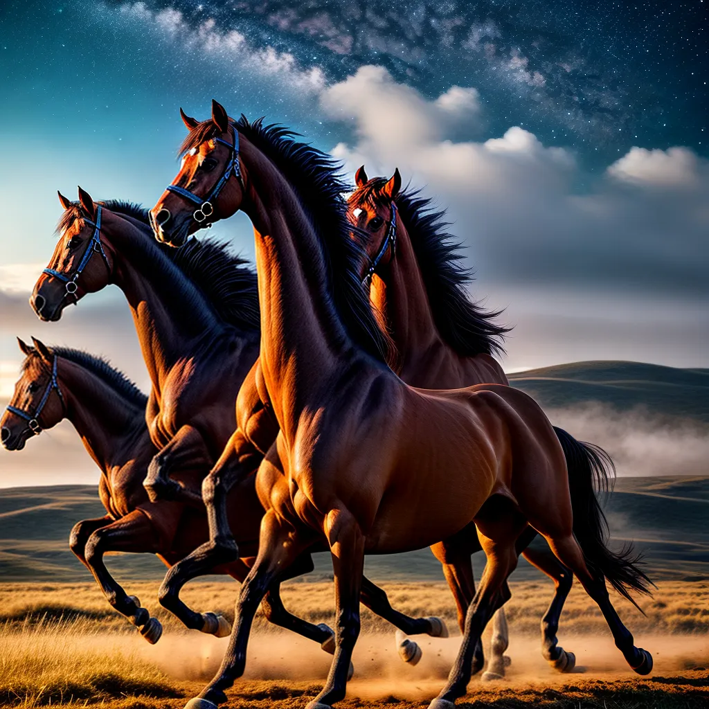 Desvendando o Mistério dos Sonhos com Cavalos Selvagens 2 Fotos cavalos selvagens planicie estrelada