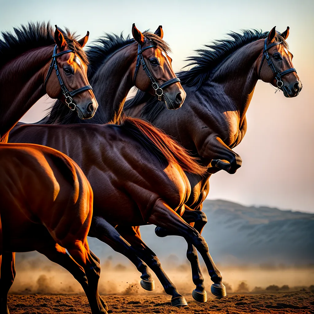 Desvendando o Mistério dos Sonhos com Cavalos Selvagens 5 Fotos cavalos selvagens planicie por do sol