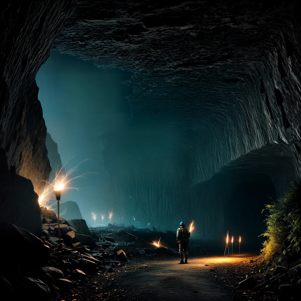 Descubra o que significa Sonhar com Tensão Elétrica e Morcegos. 2 Fotos caverna escura faiscas eletricas morcegos