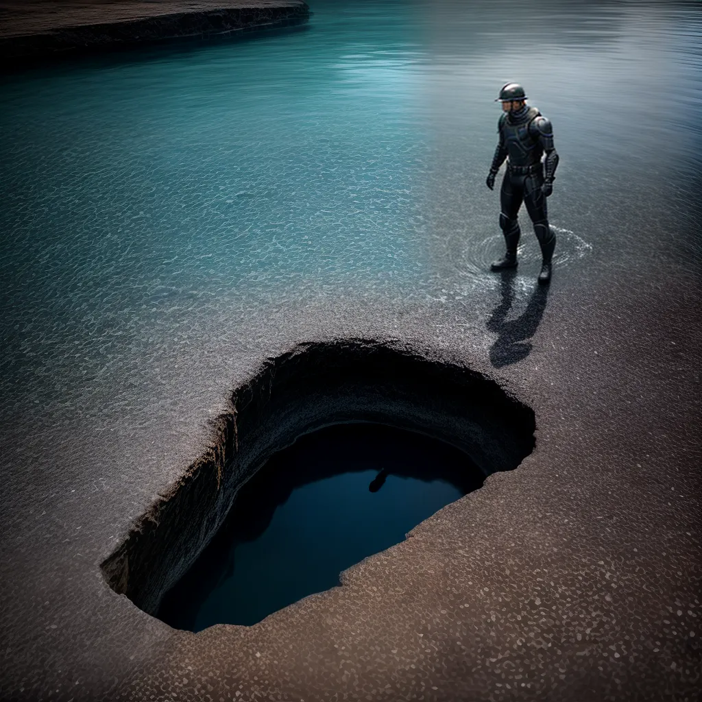 Reservatório Enigmático: Descubra o que significa sonhar com mistério. 4 Fotos caverna piscina misteriosa luz