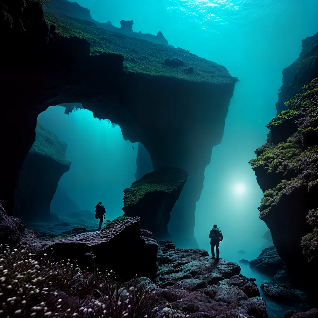 Explorando os sonhos de Imersões em Profundezas Misteriosas 4 Fotos caverna subaquatica aventura profunda