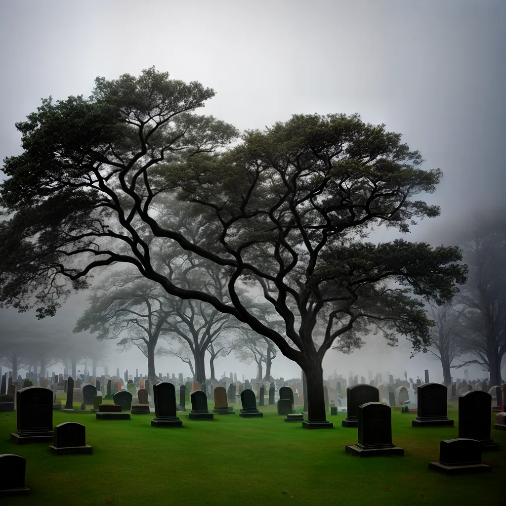 Entendendo o Simbolismo do Descanso Eterno: Significado de Sonhar com Cemitério. 6 Fotos cemiterio nevoeiro crepusculo solidao