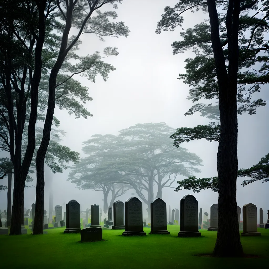 Entendendo o Simbolismo do Descanso Eterno: Significado de Sonhar com Cemitério. 2 Fotos cemiterio nevoeiro tumulos solidao