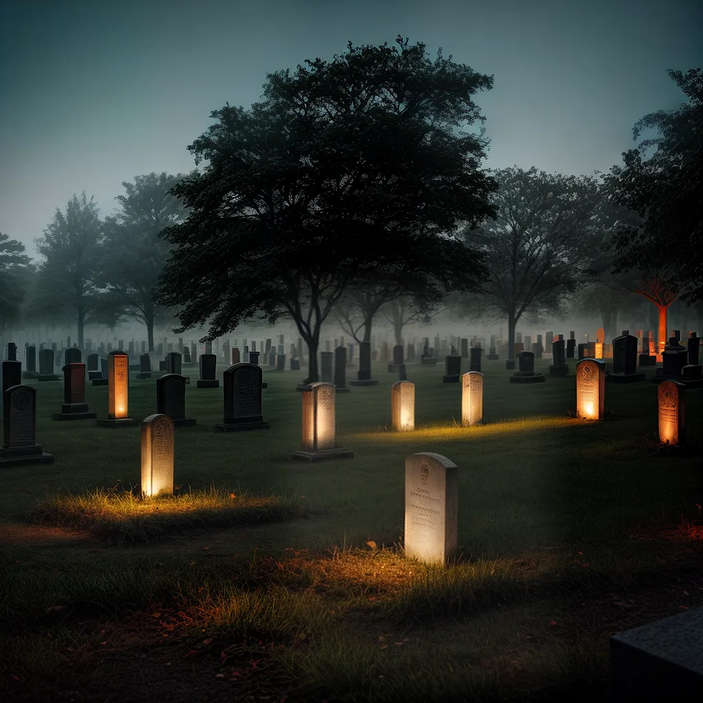 Sepultura Iluminada: Entenda o significado de sonhar com cemitérios 4 Fotos cemiterio solitario feixe luz