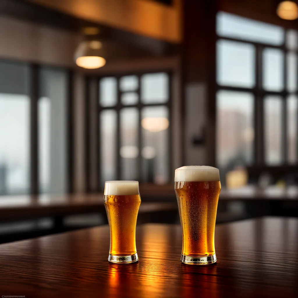 Fotos cerveja artesanal dourada espuma mesa madeira