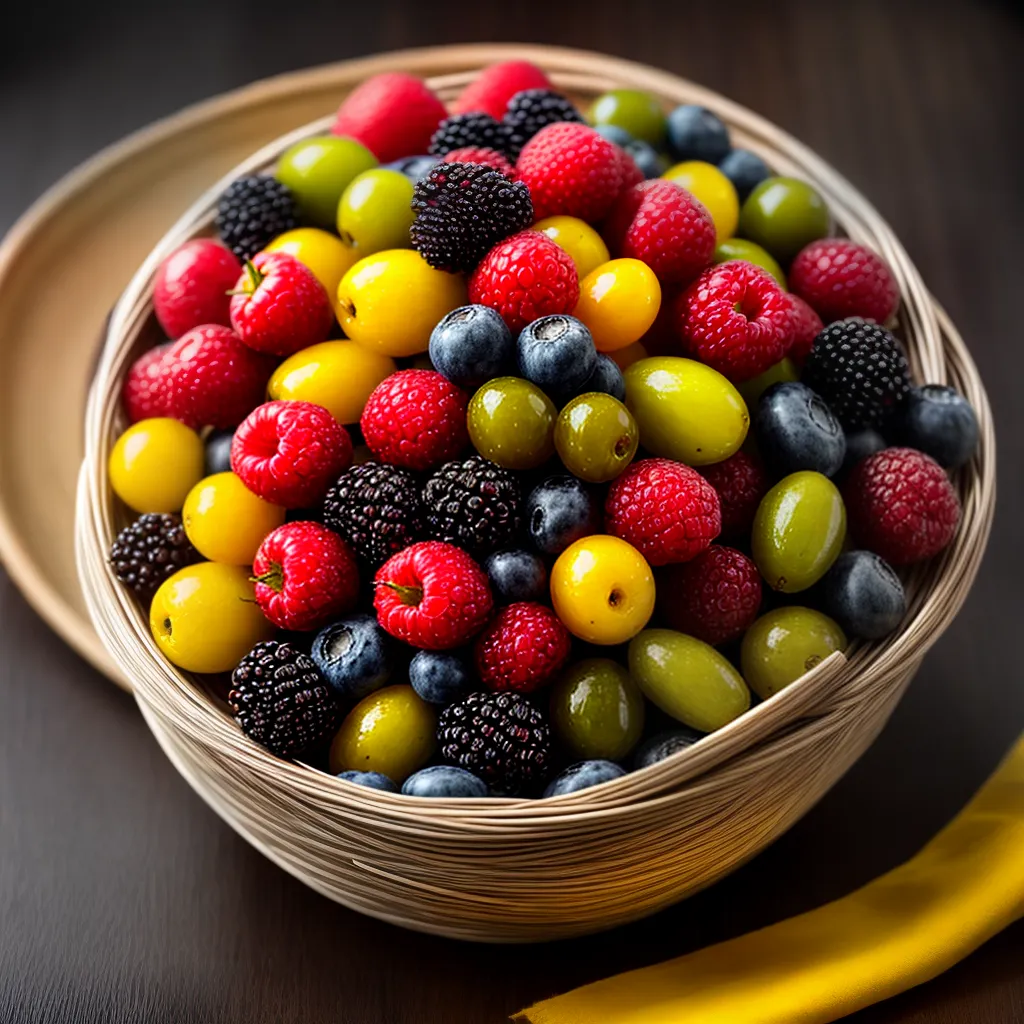 Significado dos Sonhos: Frutas Coloridas e Artesanais 6 Fotos cesta artesanal frutas coloridas 1