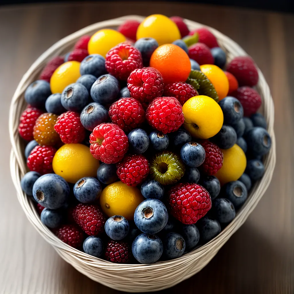 Significado dos Sonhos: Frutas Coloridas e Artesanais 5 Fotos cesta artesanal frutas coloridas 2