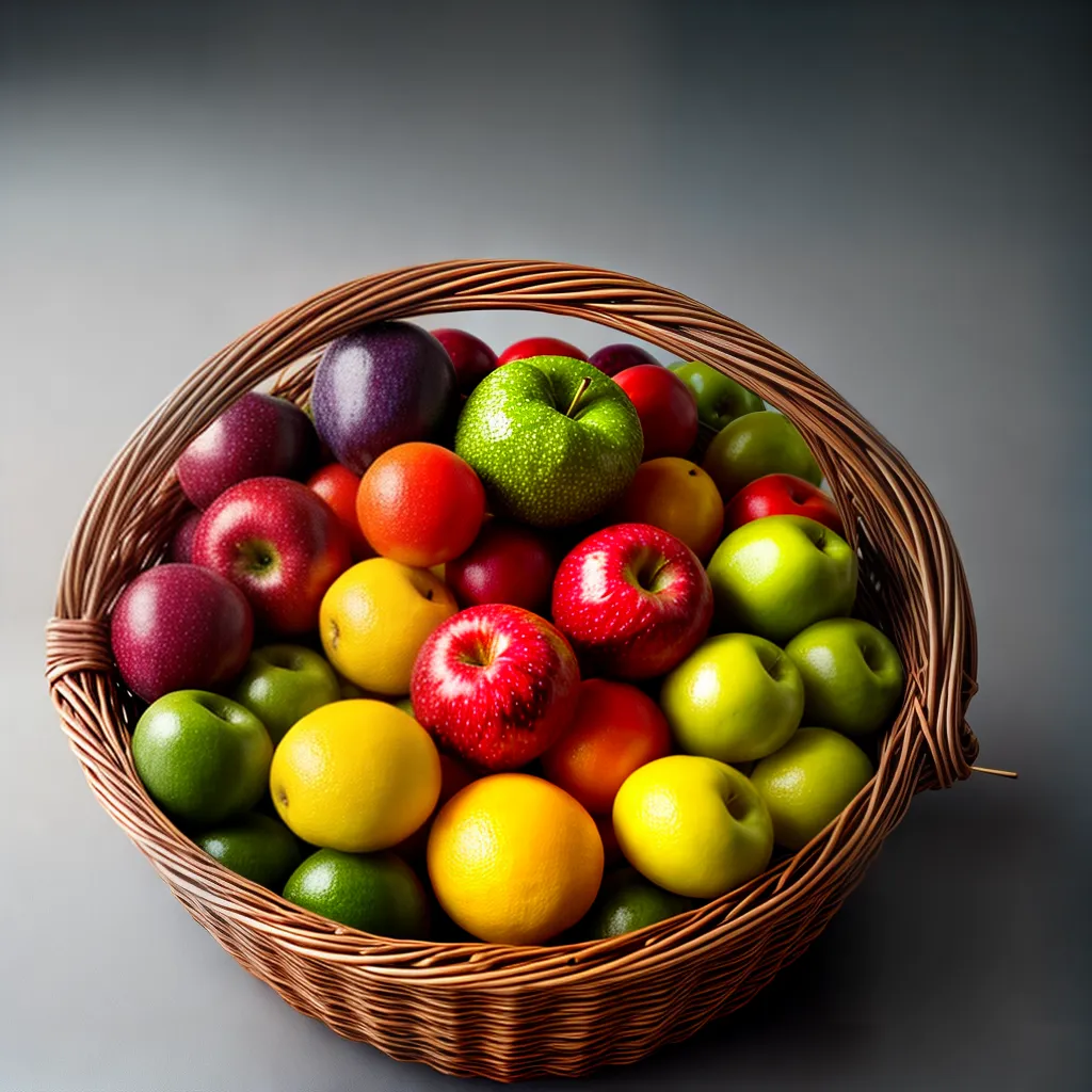 Fotos cesta frutas cores emocoes desejos
