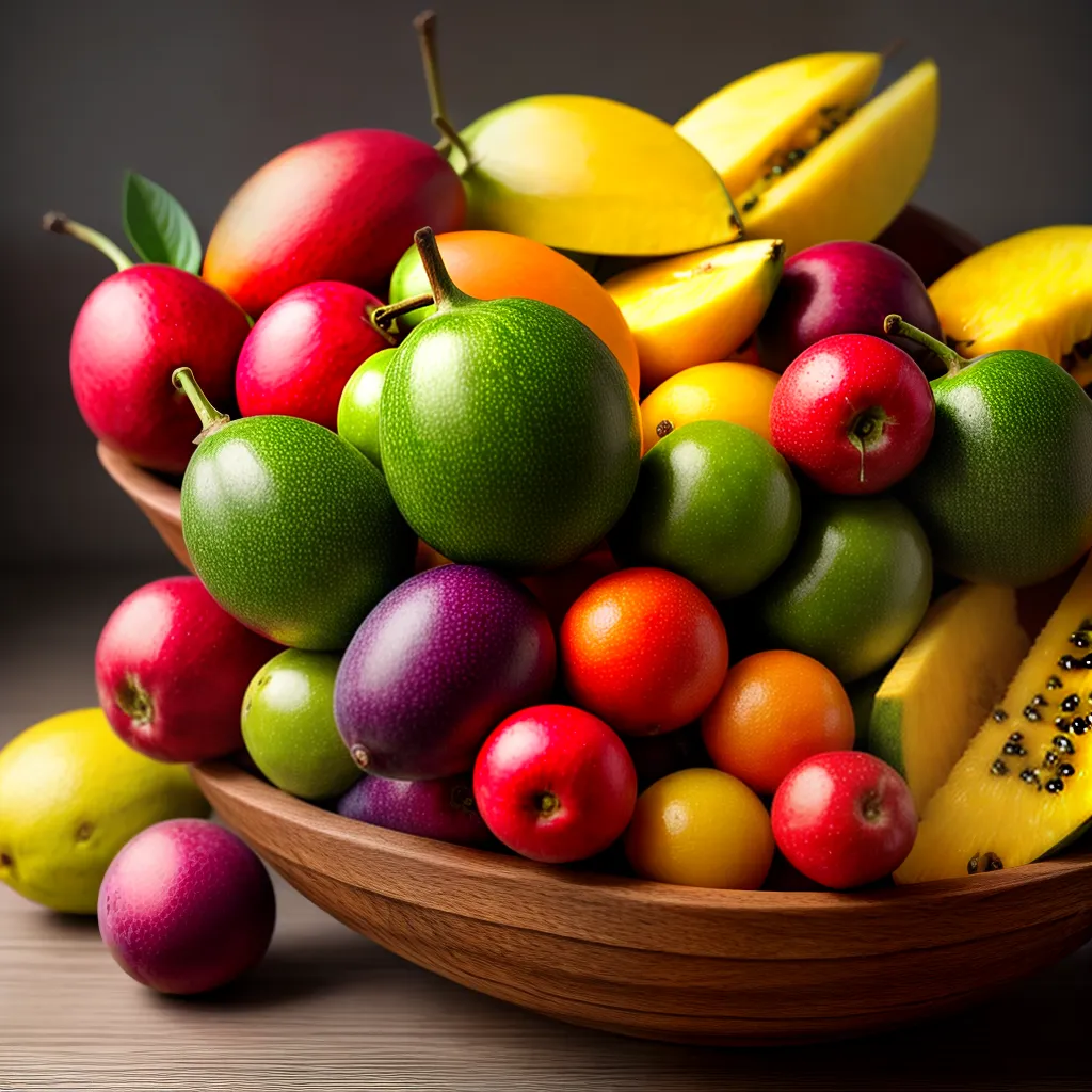 Fotos cesta frutas exoticas abundancia