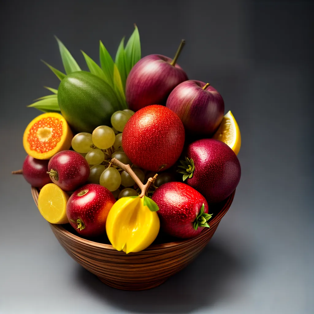 Fotos cesta frutas exoticas sonhos