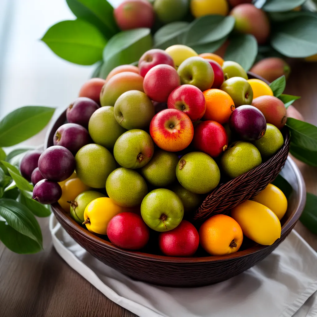 Desvendando o Significado de Sonhar com Frutas Tropicais 4 Fotos cesta frutas tropicais abundancia 1