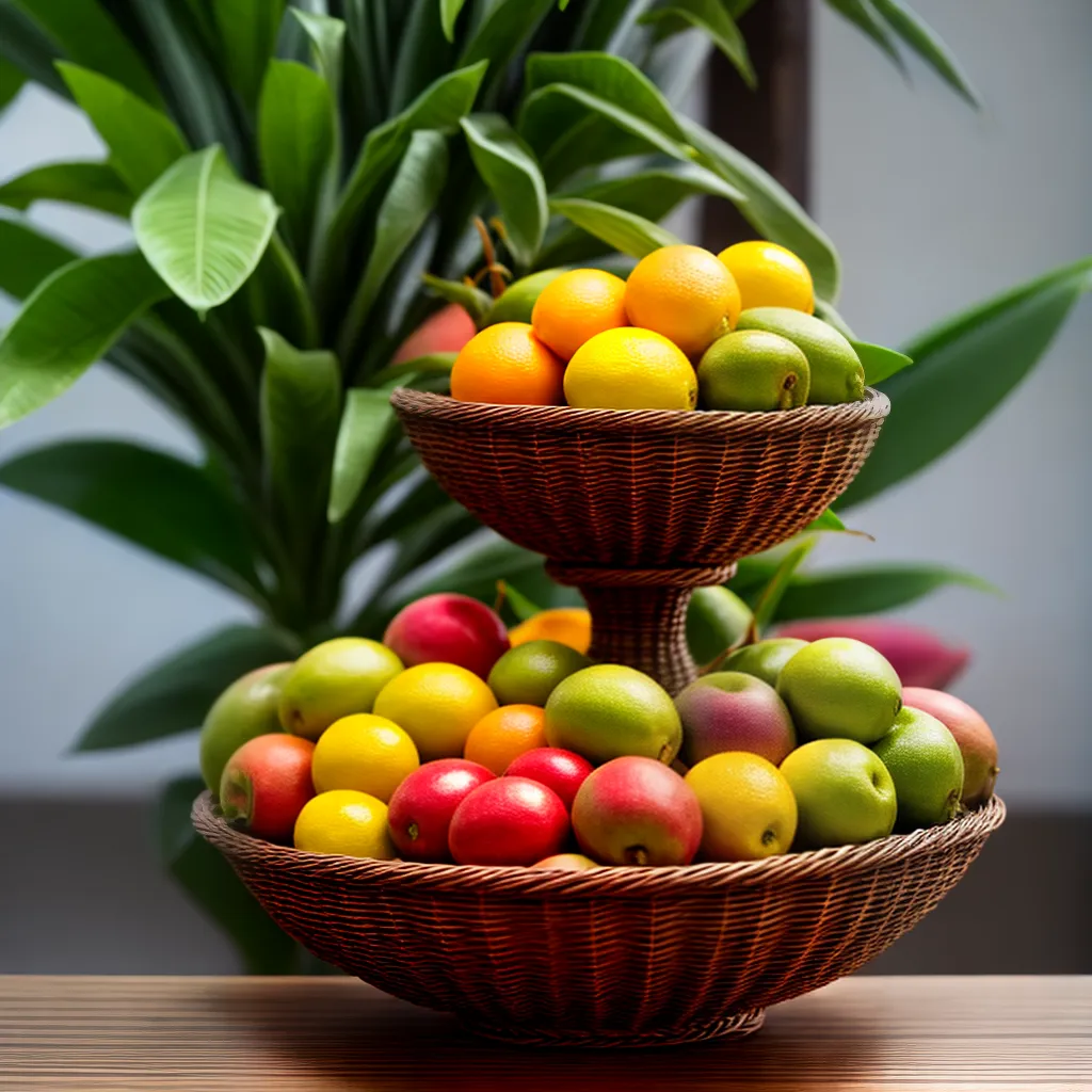 Descubra o Significado de Sonhar com Frutas Tropicais 3 Fotos cesta frutas tropicais alegria