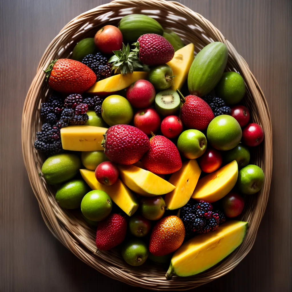 Revelando o Significado de Sonhar com Frutas Tropicais 4 Fotos cesta frutas tropicais coloridas