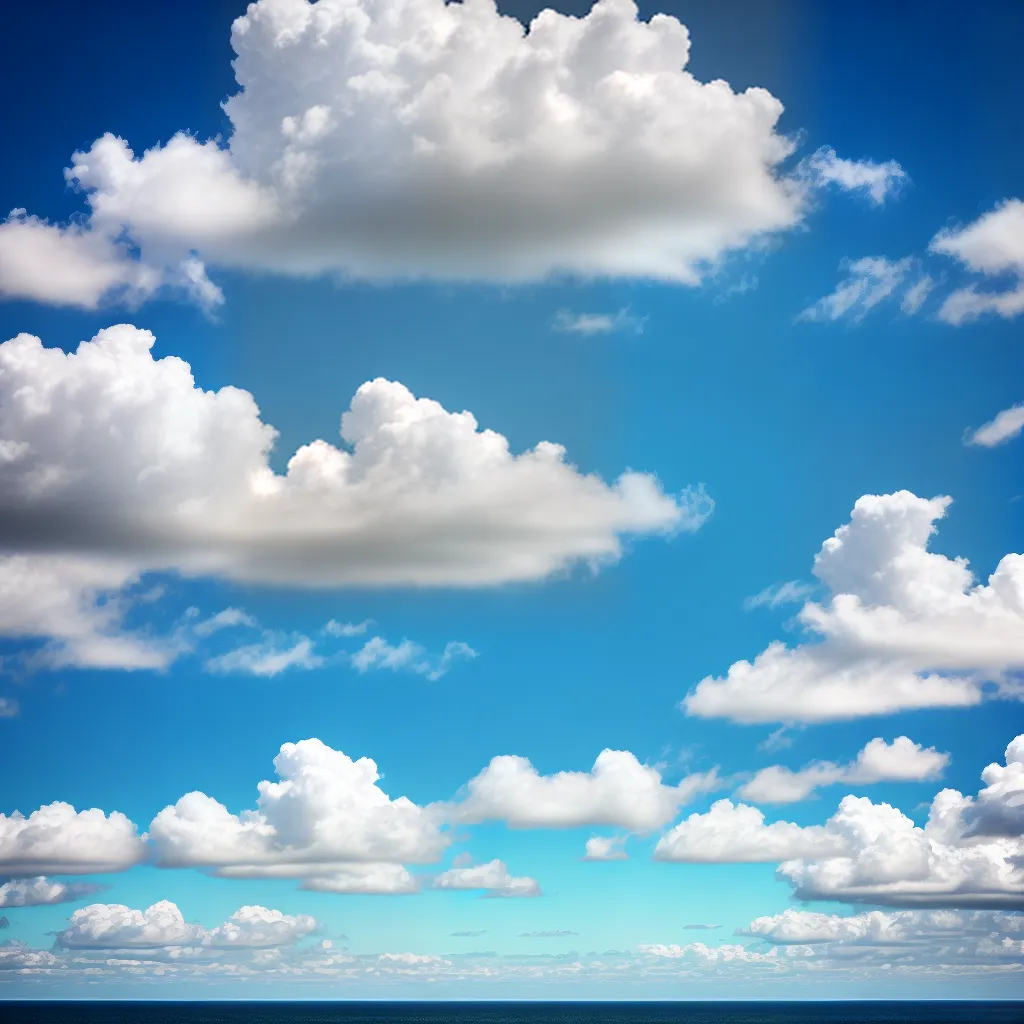 Fotos ceu azul nuvens brancas serenidade
