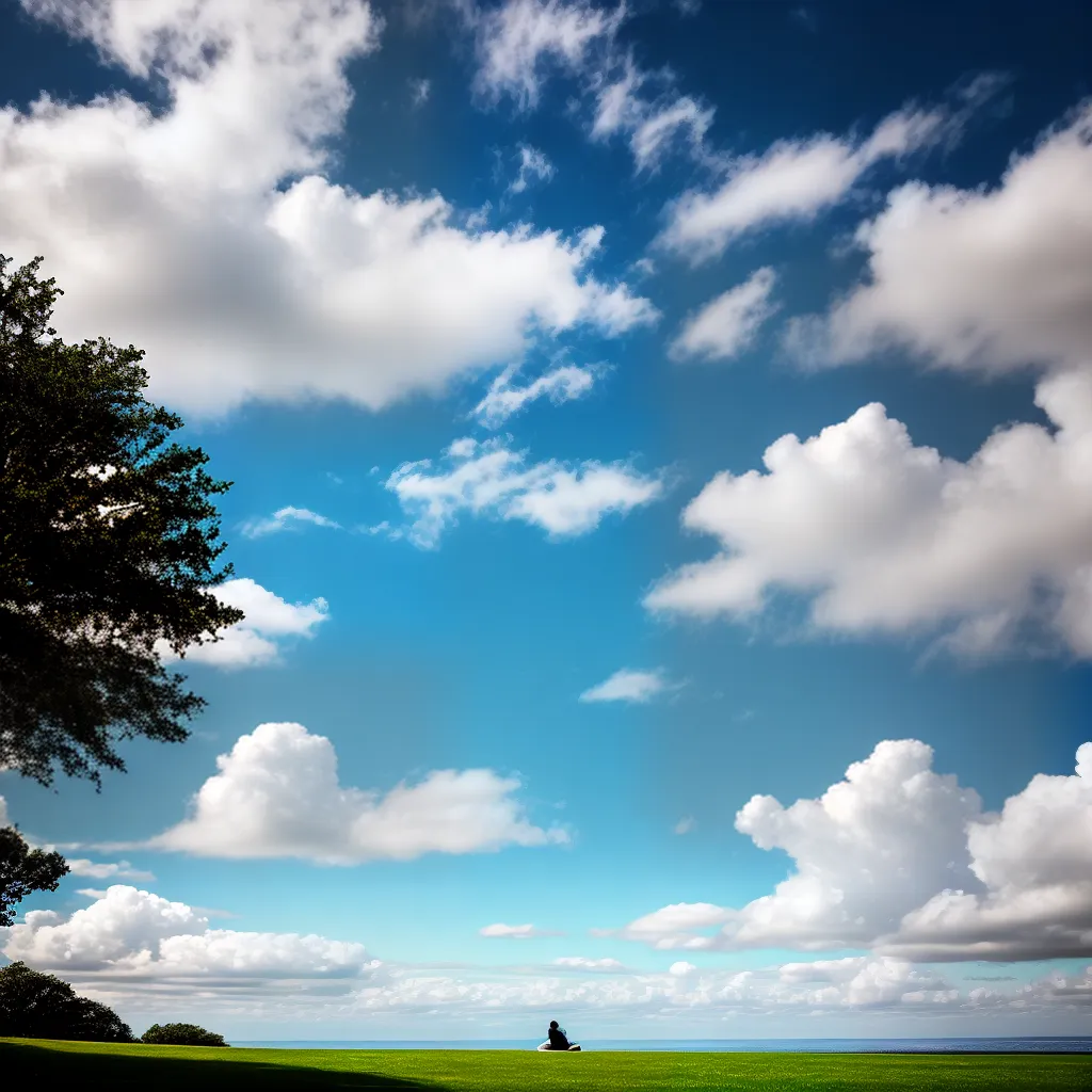 Navegando entre os Sonhadores: Entenda o que Significa Sonhar com Nuvens 5 Fotos ceu azul nuvens pessoa deitada