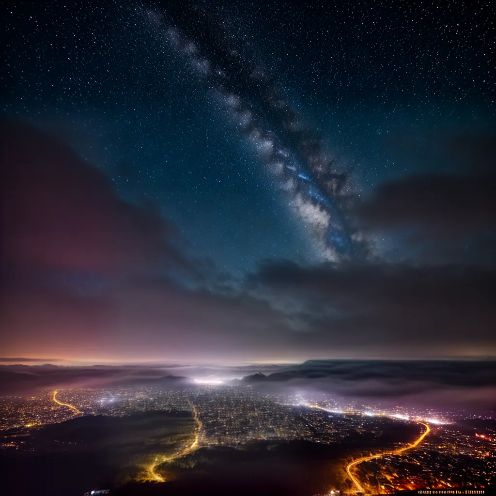 Fotos ceu estrelado luzes noturnas