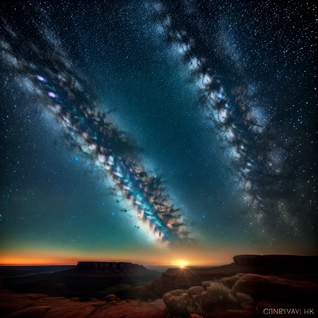 Fotos ceu estrelado paisagem escura solitario