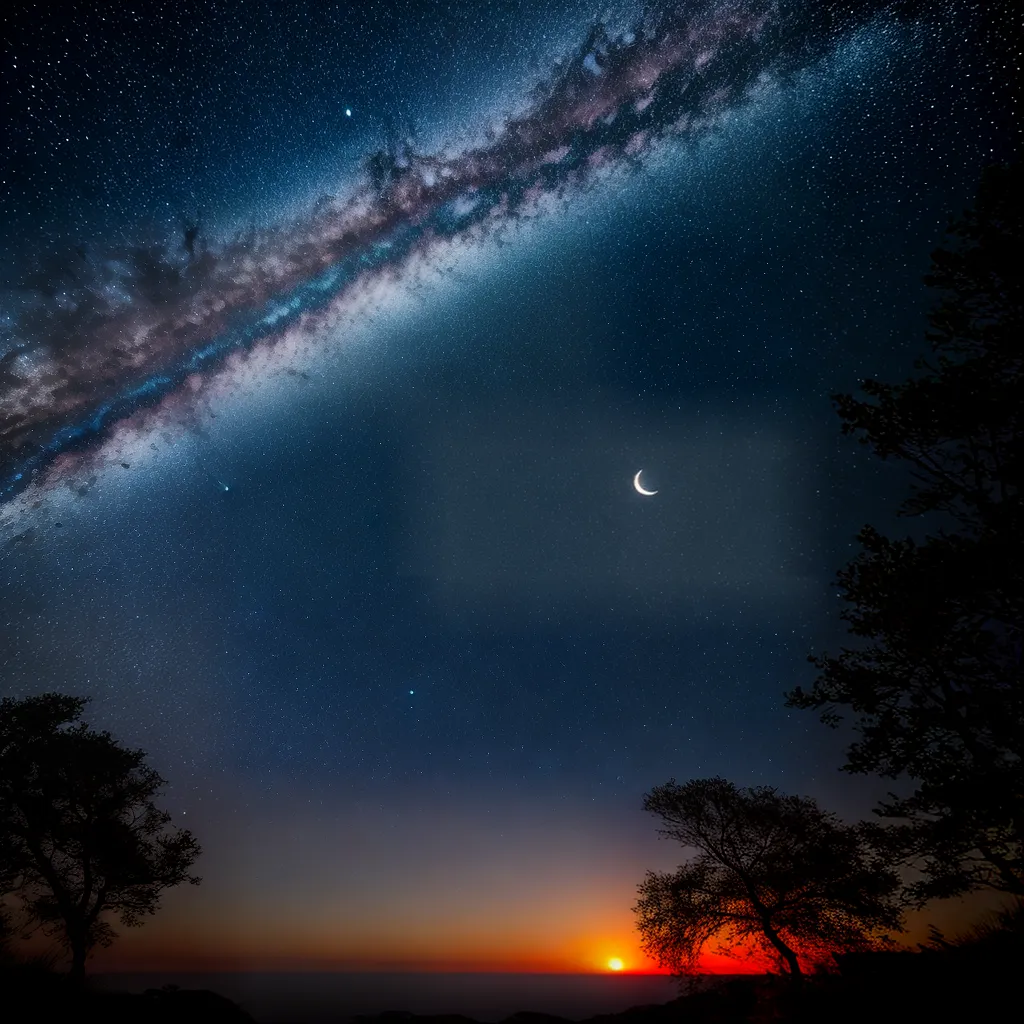 Fotos ceu noite lua estrelas