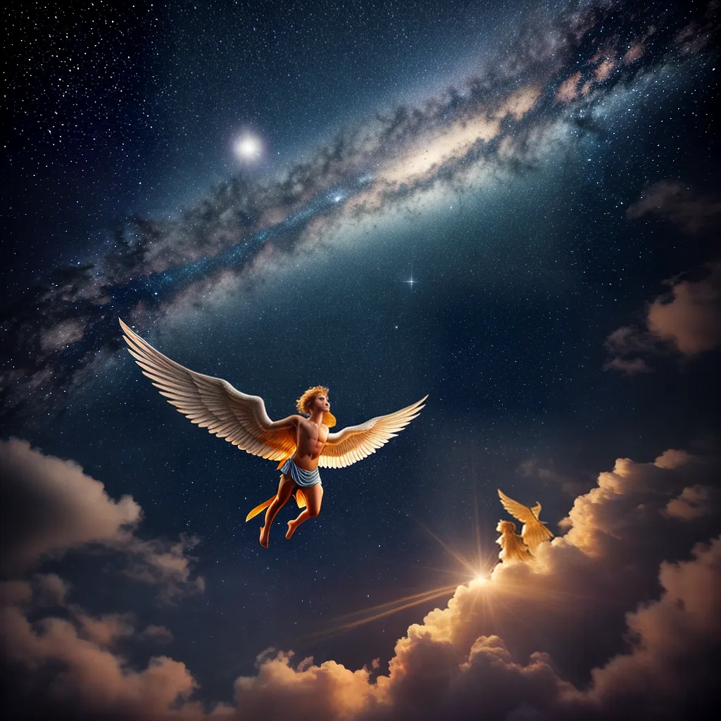 Fotos ceu noturno estrela querubins