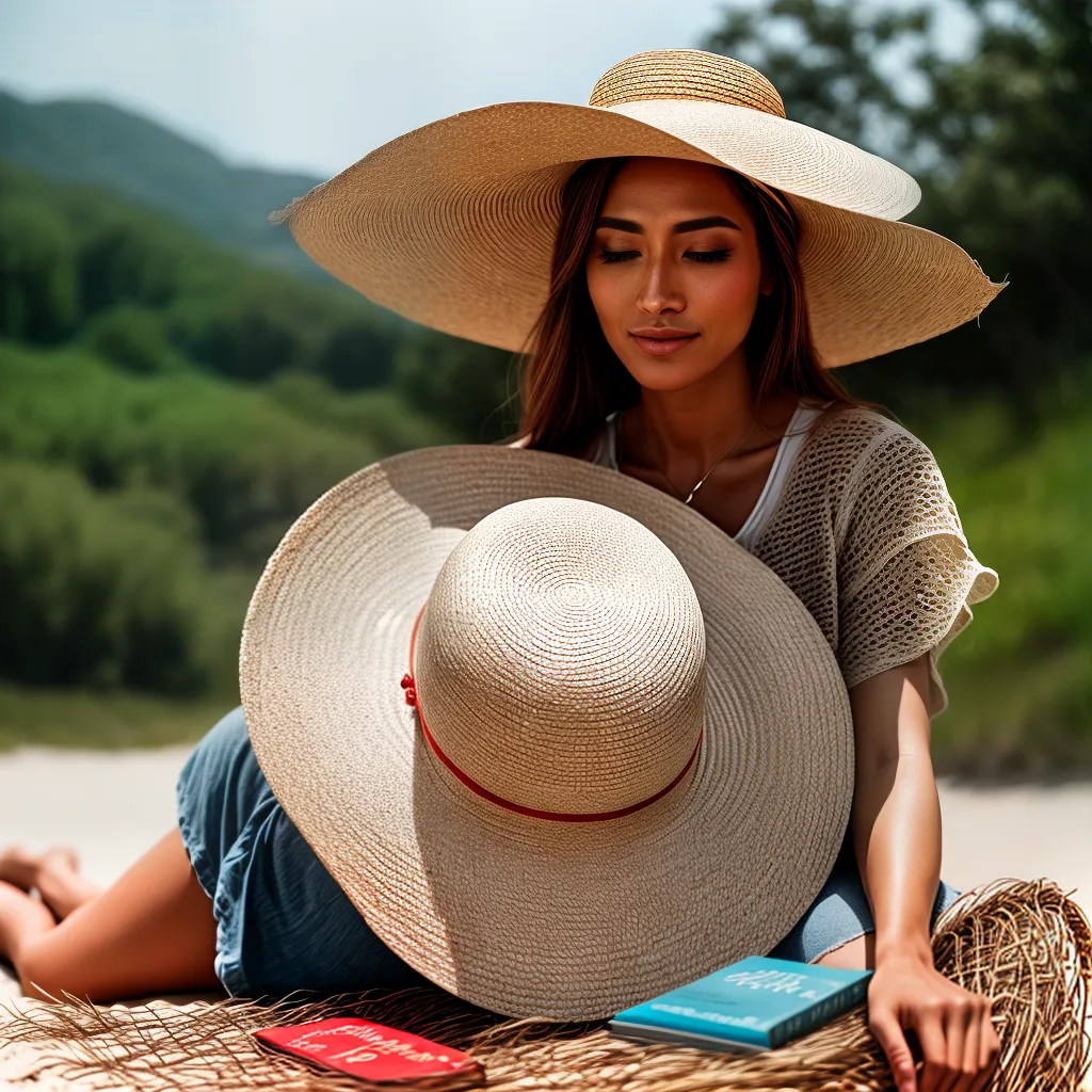 O Soberbo Significado do Chapéu de Palha nos Sonhos 3 Fotos chapeu palha leitura praia
