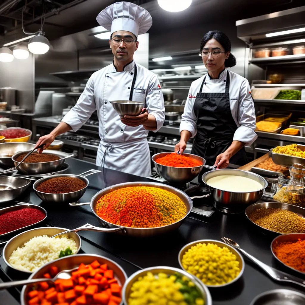Desvendando os sonhos gastronômicos. 4 Fotos chef ingredientes chapeu gastronomia