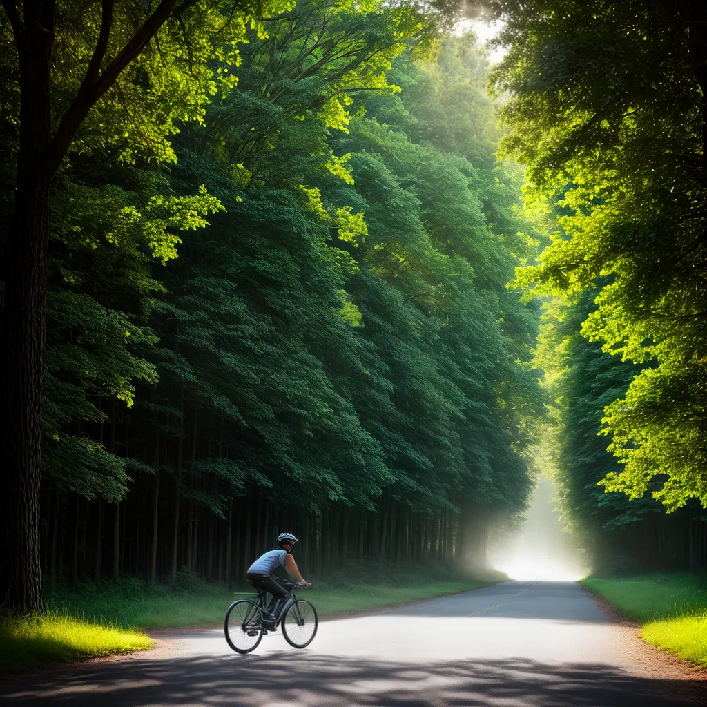 Sonhos com Bicicletas Dizem Sobre o Seu Impacto no Meio Ambiente 3 Fotos ciclismo floresta raios solares ambiente
