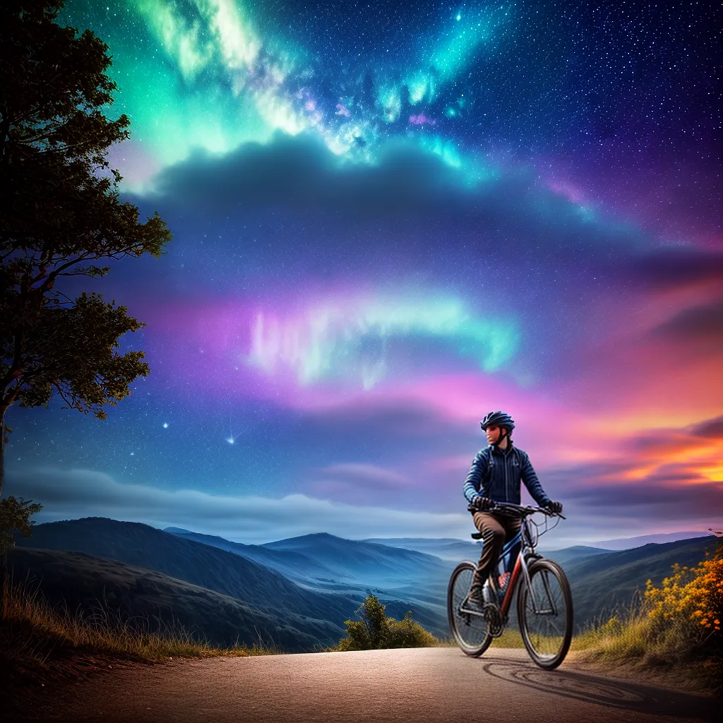 Fotos ciclismo sonho nuvens estrelas